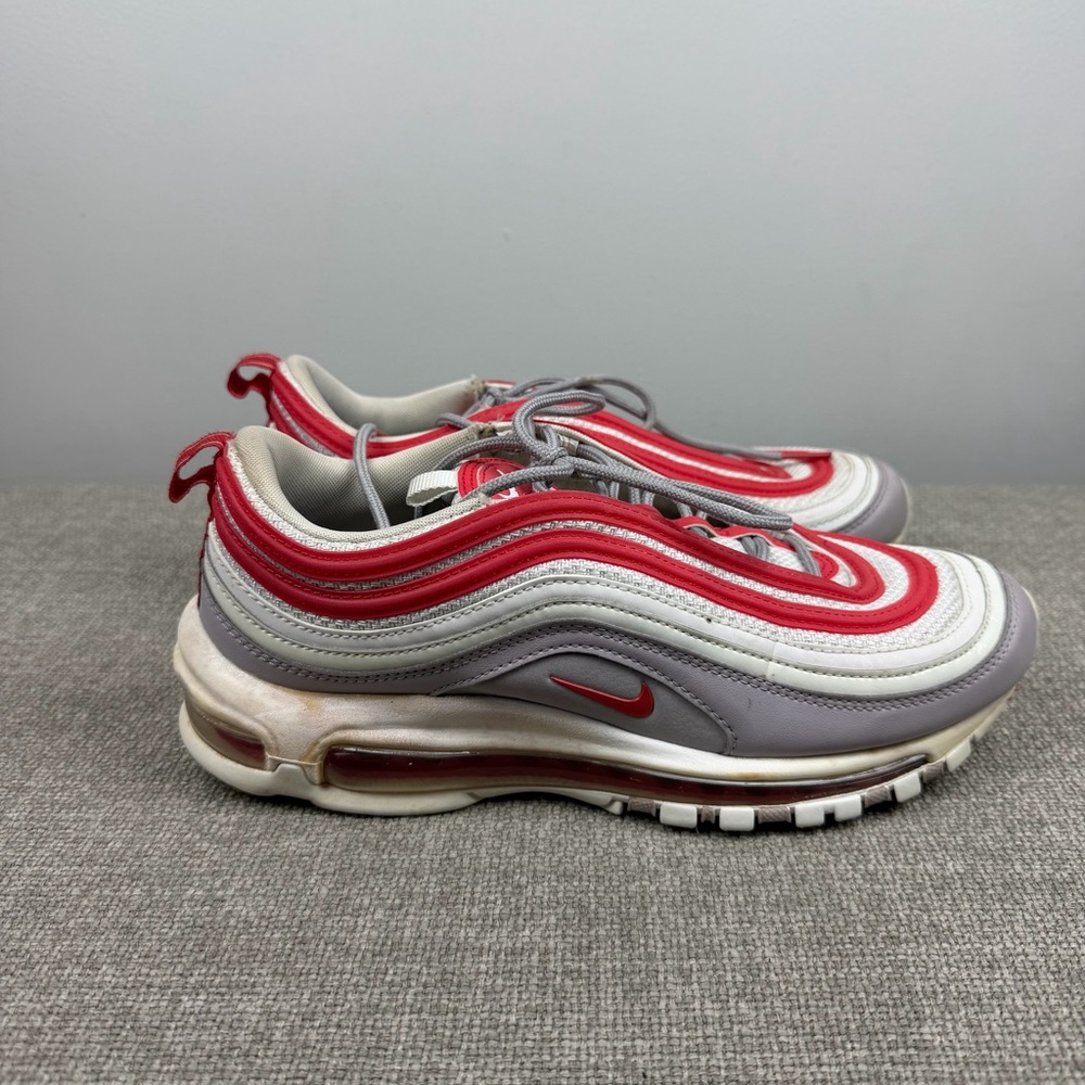 Nike Air Max 97 Platinum Tint Grey Red CI7388-002 Women's Shoes 9.5 Sneakers